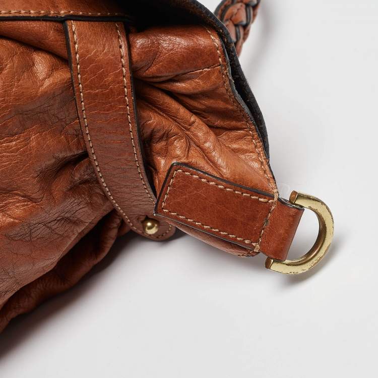 Pre Owned Mulberry Brown Leather Small Alexa Satchel