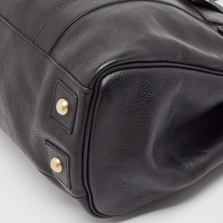 Pre Owned Mulberry Black Leather Bayswater Satchel