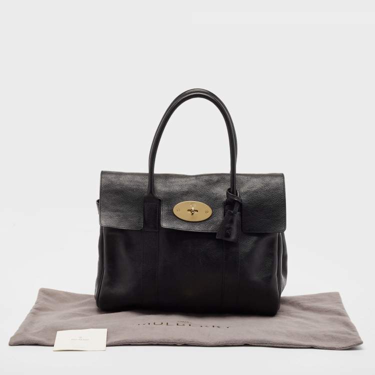 Pre Owned Mulberry Black Leather Bayswater Satchel