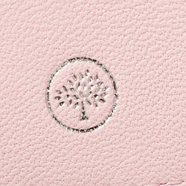 Pre Owned Mulberry Two Tone Pink Leather Trifold Compact Wallet