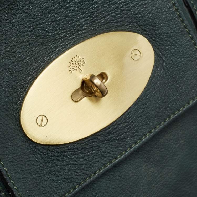 Pre Owned Mulberry Green Leather Heritage Bayswater Satchel
