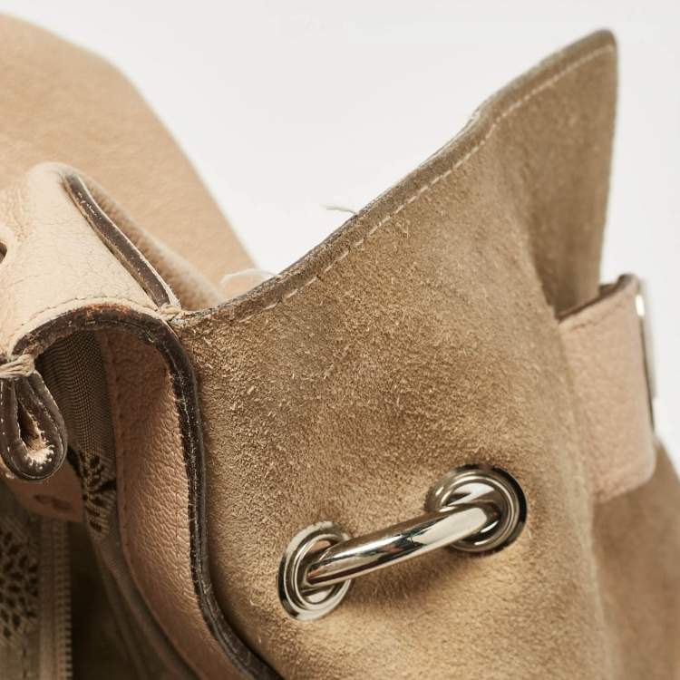 Pre Owned Mulberry Beige Leather Postman Lock Top Handle Bag