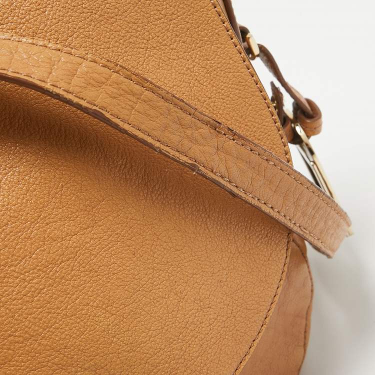 Pre Owned Mulberry Tan Leather Postman Lock Hobo