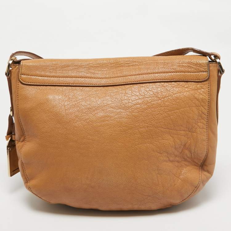 Pre Owned Mulberry Tan Leather Postman Lock Hobo