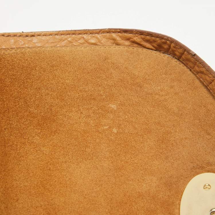 Pre Owned Mulberry Tan Leather Postman Lock Hobo