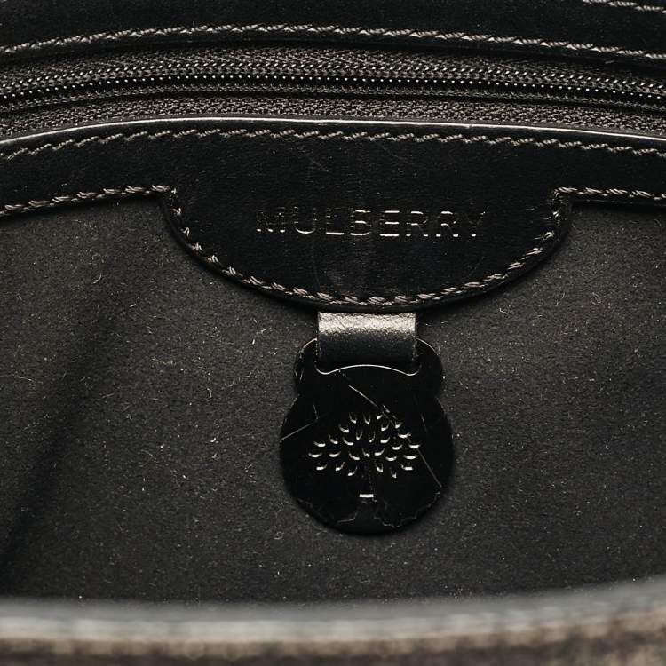 Pre Owned Mulberry Black/Metallic Leather Delphie Duo Chain Shoulder Bag