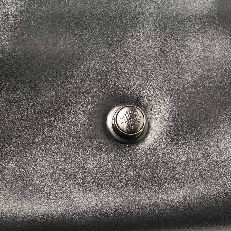 Pre Owned Mulberry Black/Metallic Leather Delphie Duo Chain Shoulder Bag