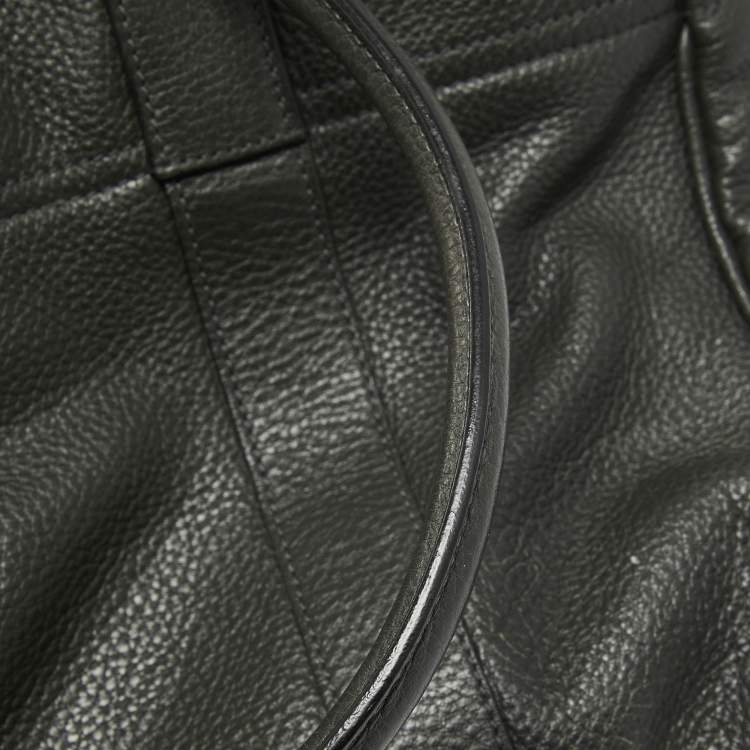 Pre Owned Mulberry Dark Grey Leather Bayswater Satchel