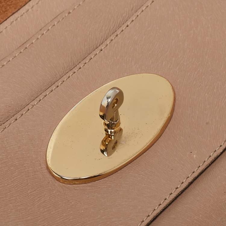Pre Owned Mulberry Old Rose Textured Leather Small Alexa Satchel