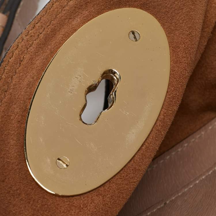 Pre Owned Mulberry Old Rose Textured Leather Small Alexa Satchel