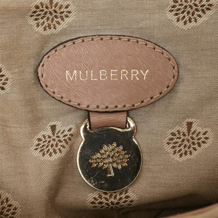 Pre Owned Mulberry Old Rose Textured Leather Small Alexa Satchel