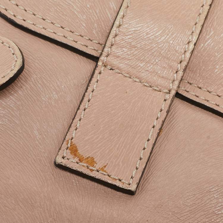 Pre Owned Mulberry Old Rose Textured Leather Small Alexa Satchel