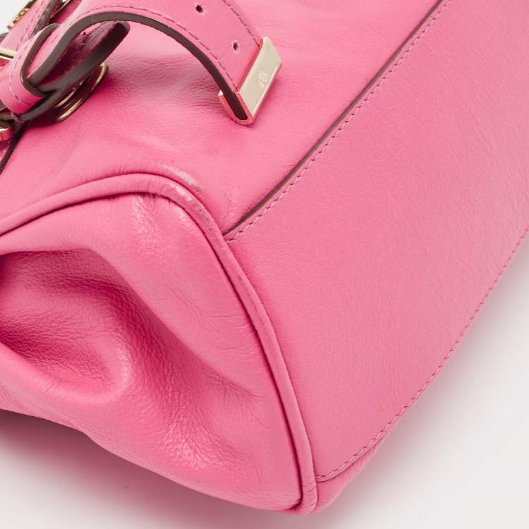 Pre Owned Mulberry Pink Leather Mini Alexa Crossbody Bag