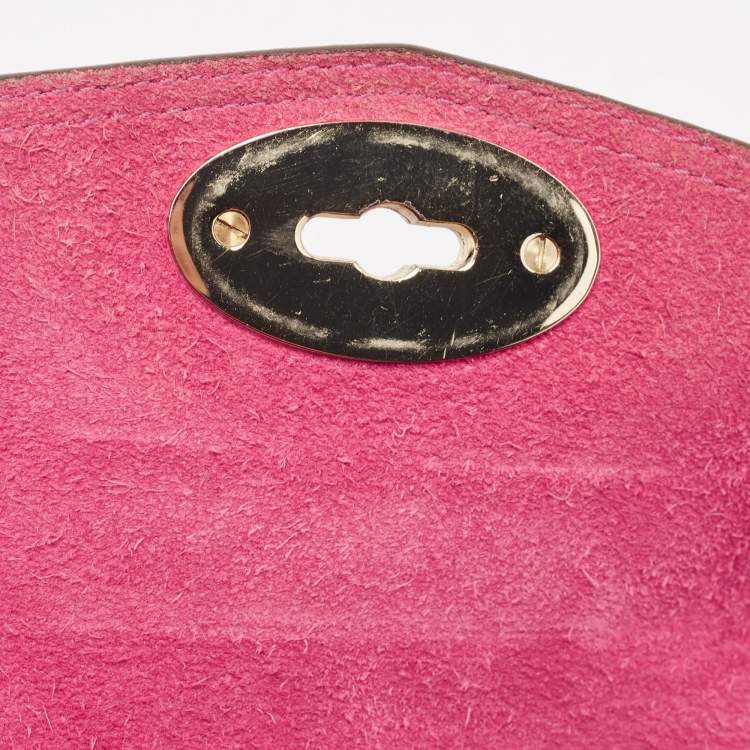 Pre Owned Mulberry Pink Leather Mini Alexa Crossbody Bag