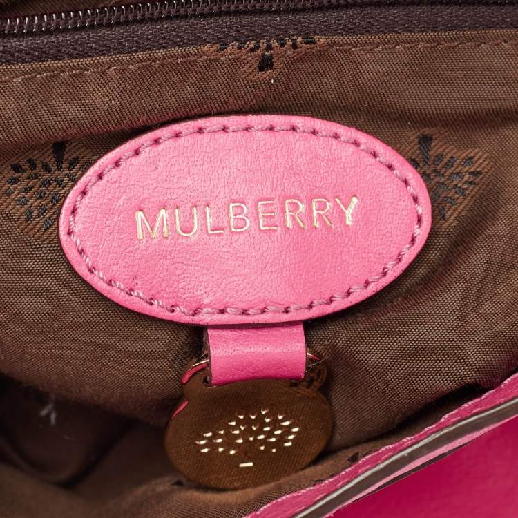 Pre Owned Mulberry Pink Leather Mini Alexa Crossbody Bag