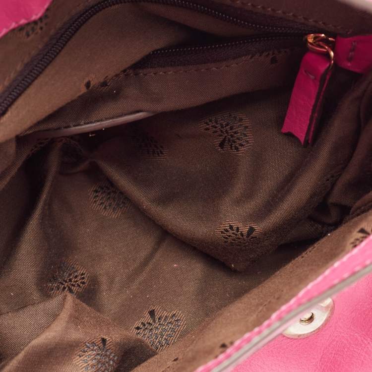 Pre Owned Mulberry Pink Leather Mini Alexa Crossbody Bag