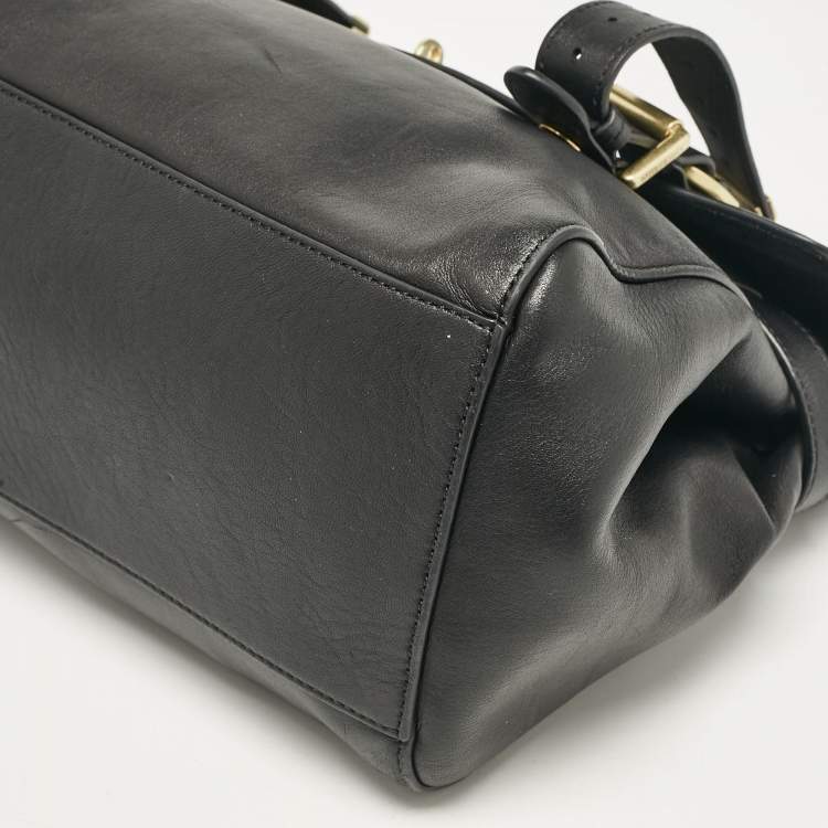 Pre Owned Mulberry Black Leather Small Alexa Satchel