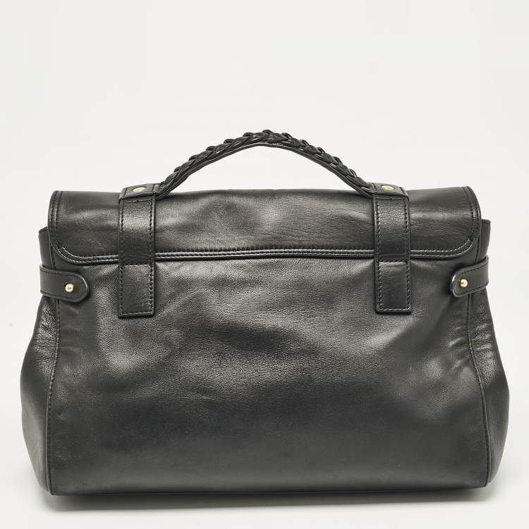 Pre Owned Mulberry Black Leather Small Alexa Satchel