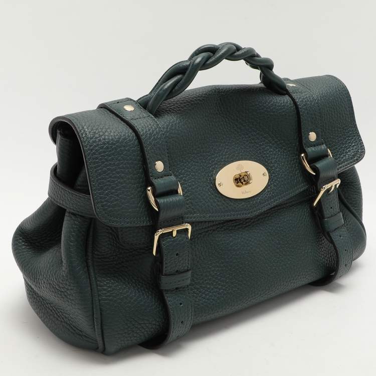 Pre Owned Mulberry Green Leather Alexa Shoulder Bag