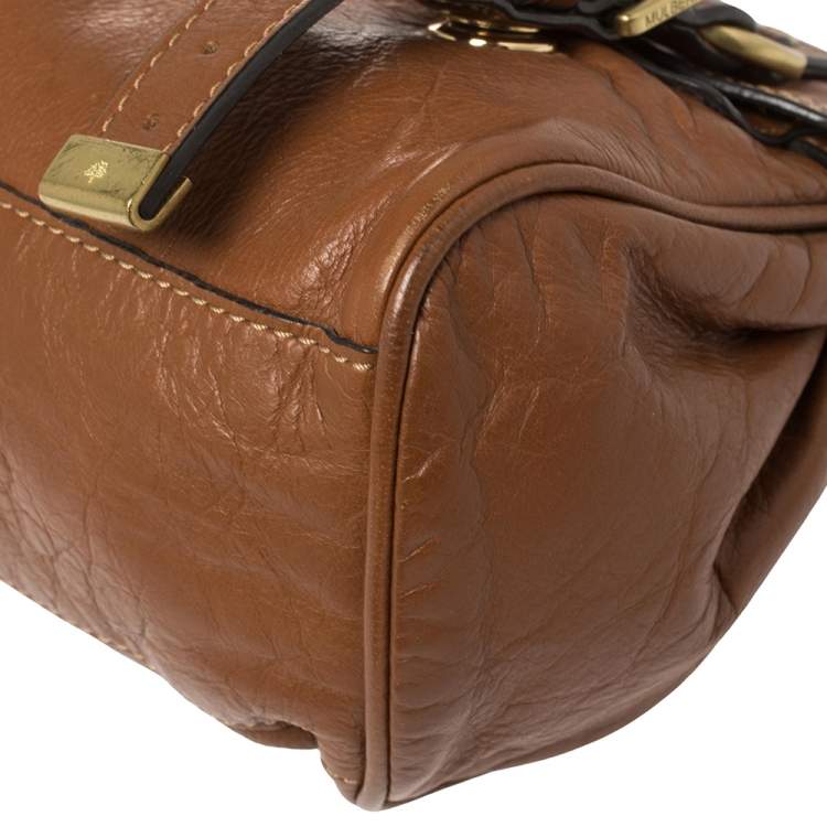 Pre Owned Mulberry Brown Leather Mini Alexa Crossbody Bag
