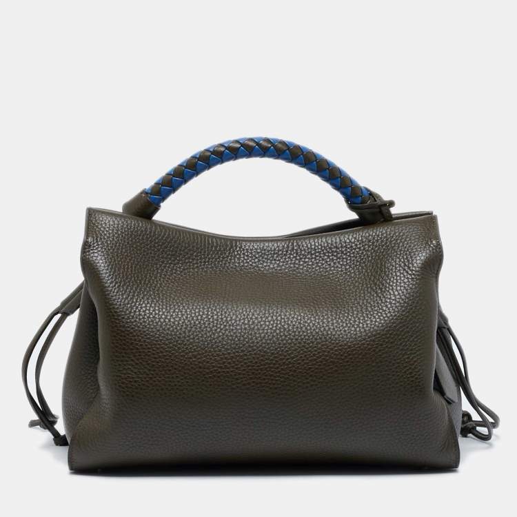 Pre Owned Mulberry Olive Green Leather Iris Top Handle Bag