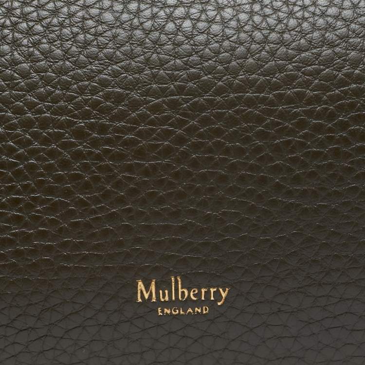 Pre Owned Mulberry Olive Green Leather Iris Top Handle Bag