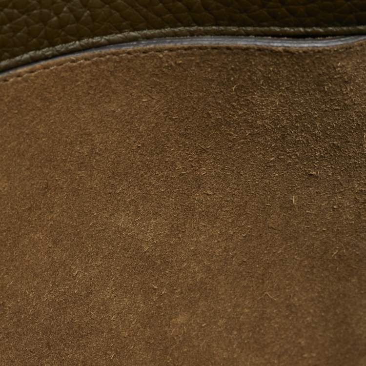 Pre Owned Mulberry Olive Green Leather Iris Top Handle Bag