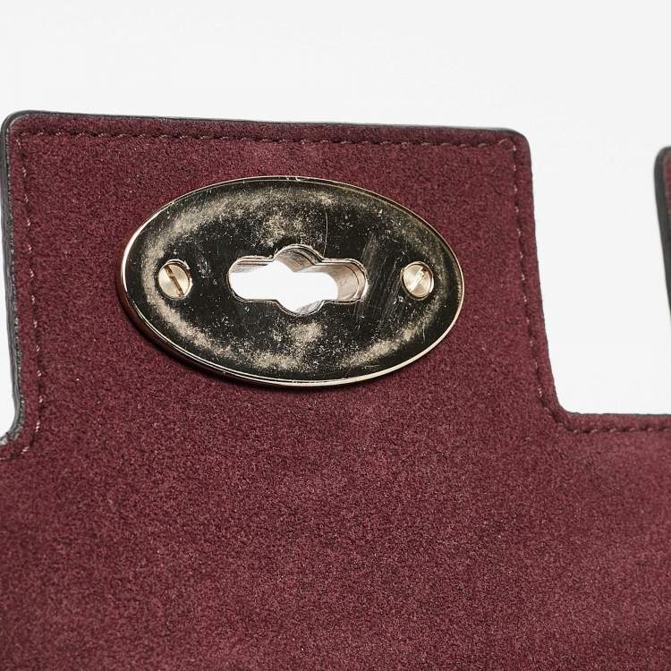 Pre Owned Mulberry Burgundy Leather Cara Delevigne Studded Convertible Backpack