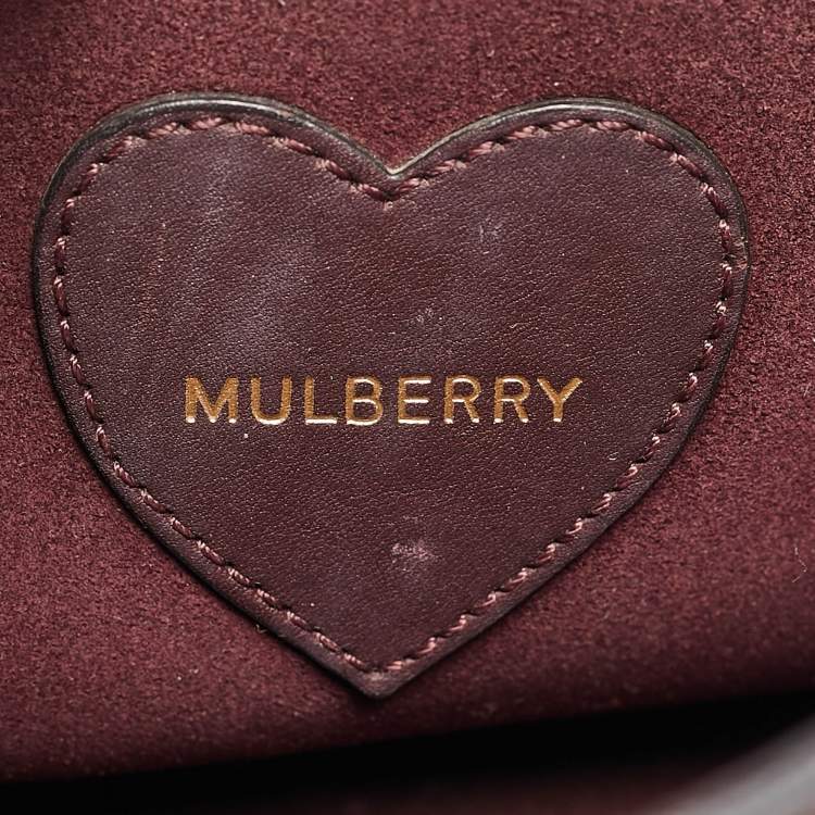 Pre Owned Mulberry Burgundy Leather Cara Delevigne Studded Convertible Backpack