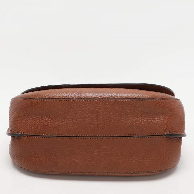 Pre Owned Mulberry Brown Leather Amberley Shoulder Bag
