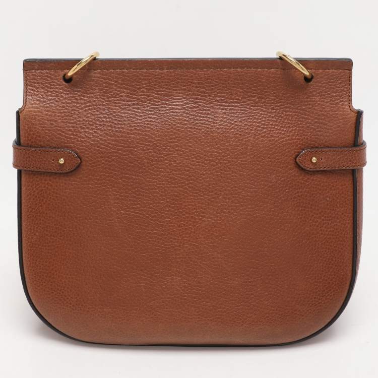 Pre Owned Mulberry Brown Leather Amberley Shoulder Bag