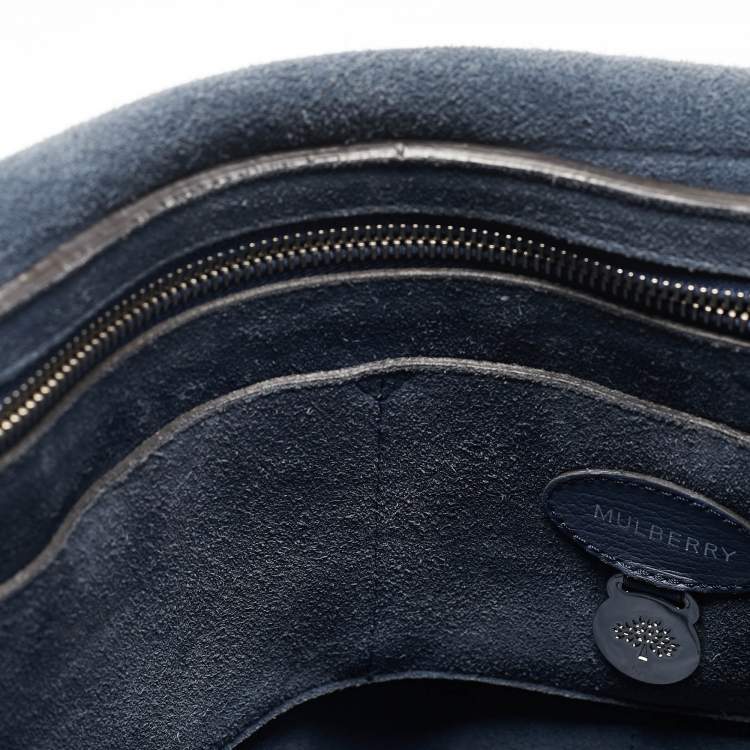Pre Owned Mulberry Blue Leather Bayswater Satchel