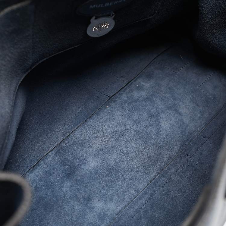 Pre Owned Mulberry Blue Leather Bayswater Satchel