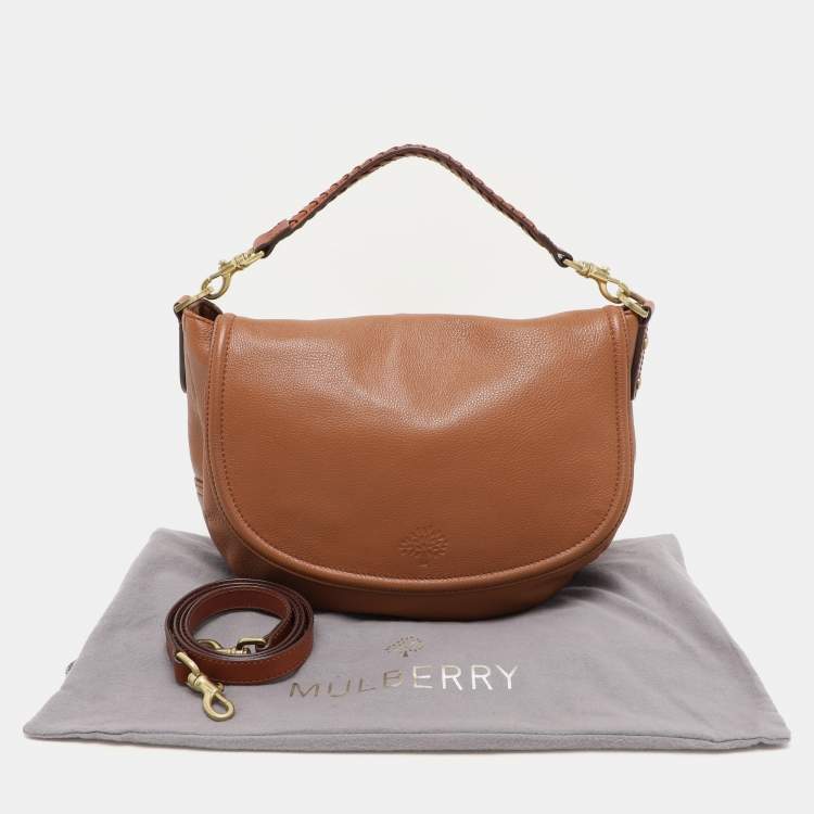 Pre Owned Mulberry Brown Leather Effie Flap Hobo