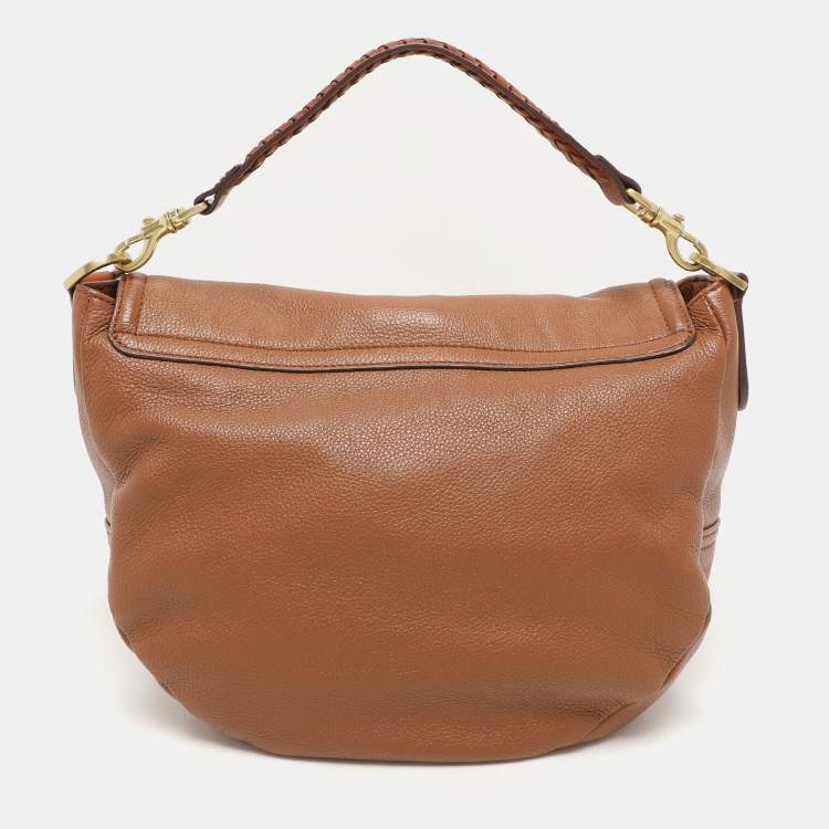 Pre Owned Mulberry Brown Leather Effie Flap Hobo