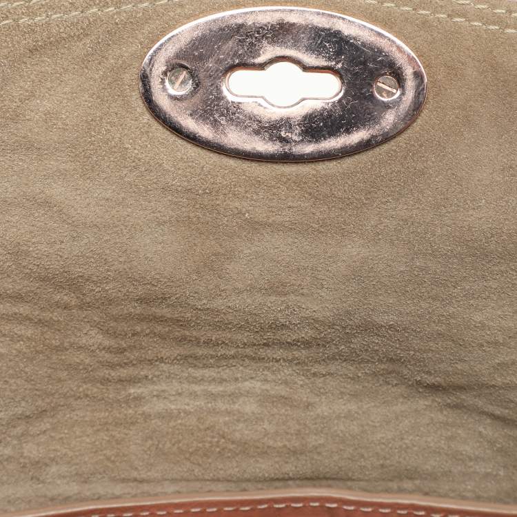 Pre Owned Mulberry Peach Leather Mini Alexa Crossbody Bag