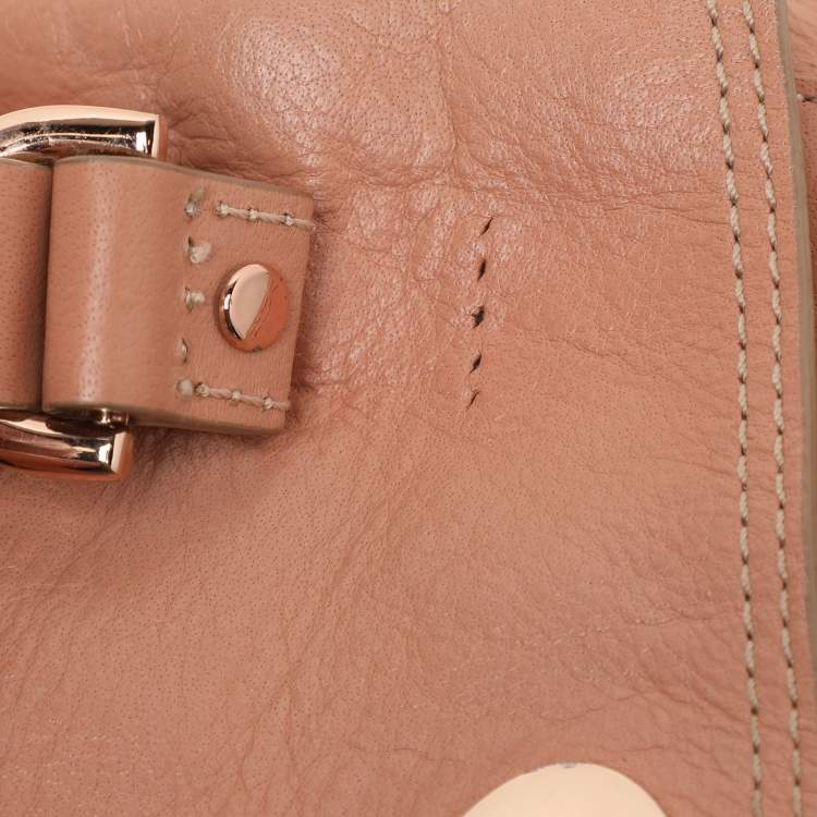 Pre Owned Mulberry Peach Leather Mini Alexa Crossbody Bag