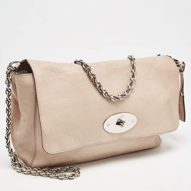 Pre Owned Mulberry Blush Pink Leather Large Lily Shoulder Bag