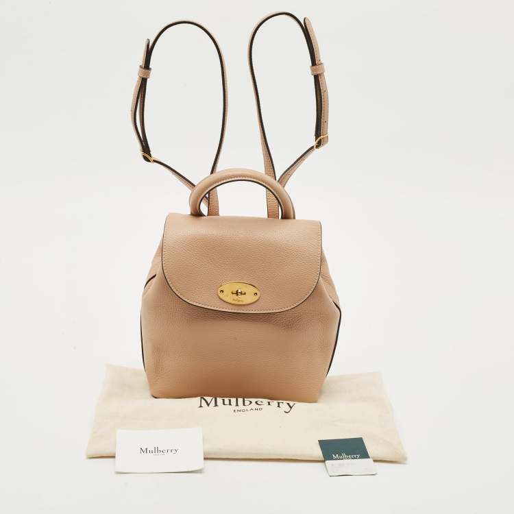 Pre Owned Mulberry Beige Leather Mini Bayswater Backpack