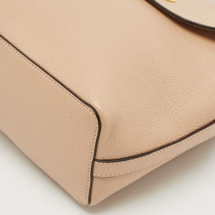 Pre Owned Mulberry Beige Leather Mini Bayswater Backpack