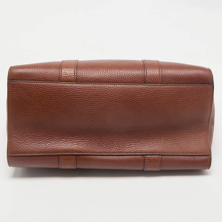 Pre Owned Mulberry Oak Brown Leather Medium Bayswater Satchel