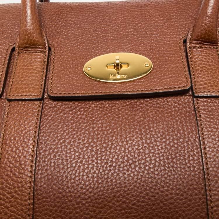 Pre Owned Mulberry Oak Brown Leather Medium Bayswater Satchel