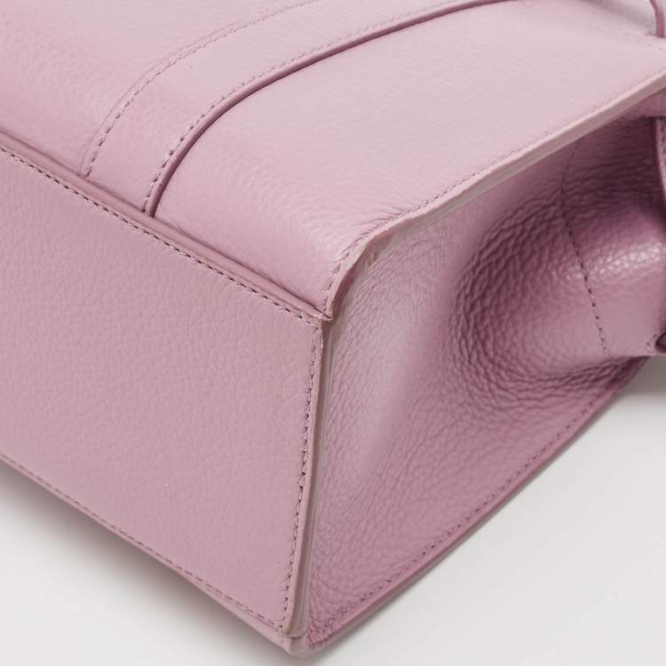 Pre Owned Mulberry Lavender Leather Mini Zipped Bayswater Tote