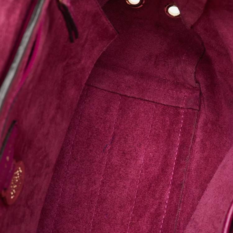 Pre Owned Mulberry Pink Croc Embossed Leather Tillie Flap Top Handle Bag