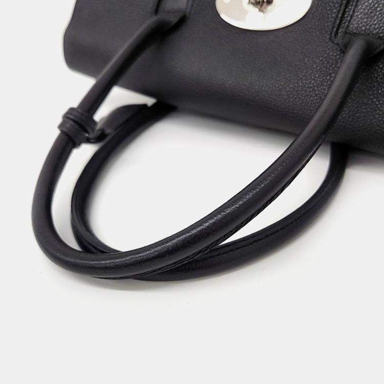 Pre Owned Mulberry Black Leather Bayswater bag