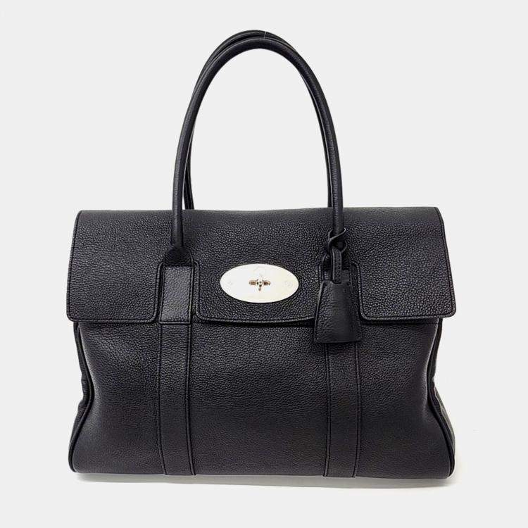 Pre Owned Mulberry Black Leather Bayswater bag