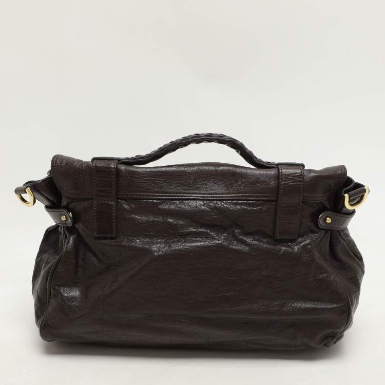 Pre Owned Mulberry Brown Leather Alexa Satchel