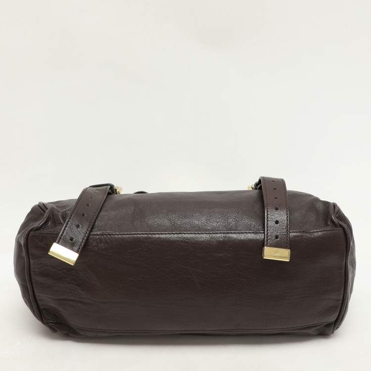 Pre Owned Mulberry Brown Leather Alexa Satchel