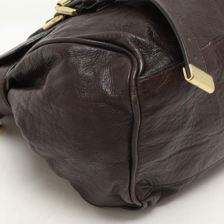 Pre Owned Mulberry Brown Leather Alexa Satchel