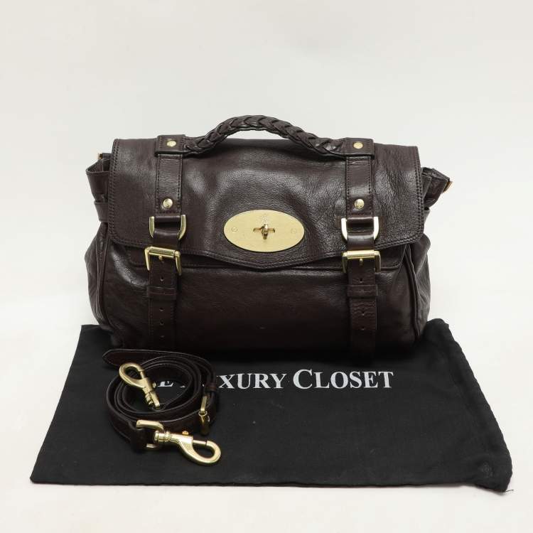 Pre Owned Mulberry Brown Leather Alexa Satchel
